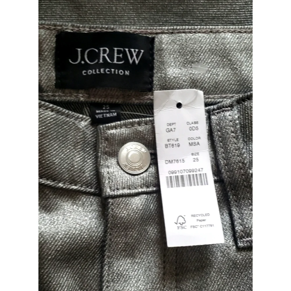 J.Crew Collection slouchy-straight jean in silver